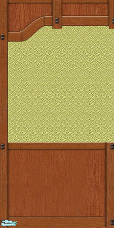 Sims 2 — Mission Panel Green Wallpaper by karlik-nos — This wall treatment is based on the Maxis panel from OFB, which