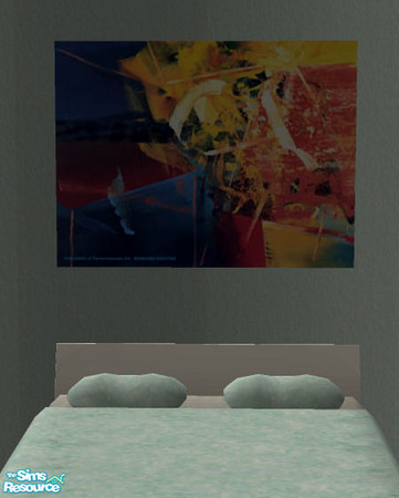 Sims 2 — Celeste Painting Richter by Simtrish — Beautiful painting by Gerhard Richter.