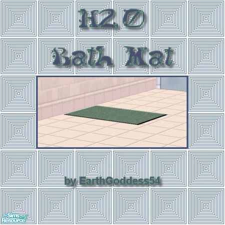 Sims 2 — H2O Bath - Bathmat by EarthGoddess54 — Recolor of Maxis' "Thirst" the Bath Mat. Enjoy!