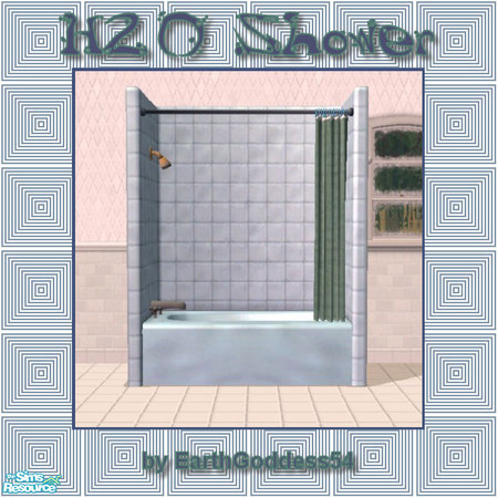 Sims 2 — H2O Bath - Tub/Shower by EarthGoddess54 — Recolor of Maxis' AquaPlus Shower Stall. Enjoy!