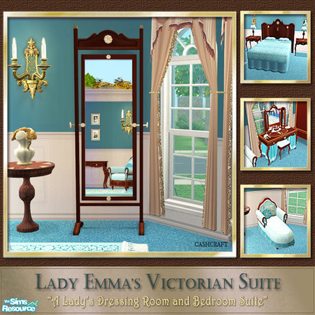Sims 2 — Lady Emma's Victorian Suite Mirror by Cashcraft — Lady Emma's suite is a set recolor of Lady Roslyn's Victorian