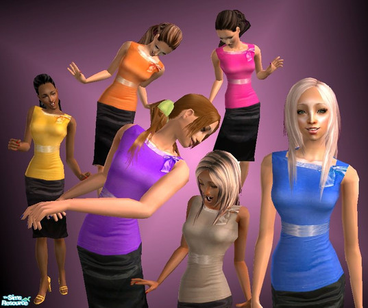 Sims 2 — Bow Top & Skirt Set by nikisatez05 — 