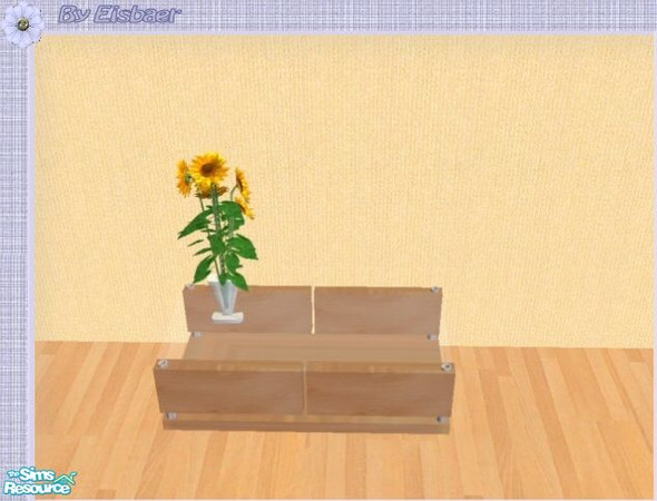 Sims 2 — 4ESF Living3 City Girl - Coffetable by Eisbaerbonzo — Lightwood and glass coffetable from 4ESF livingroom 4.