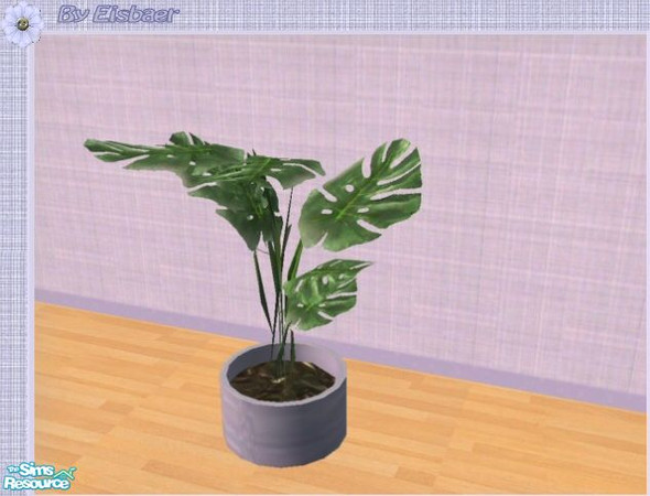Sims 2 — 4ESF Dining4 City Girl - Plant by Eisbaerbonzo — Quite big floor plant in a pastrel pot from 4ESF diningroom 4.