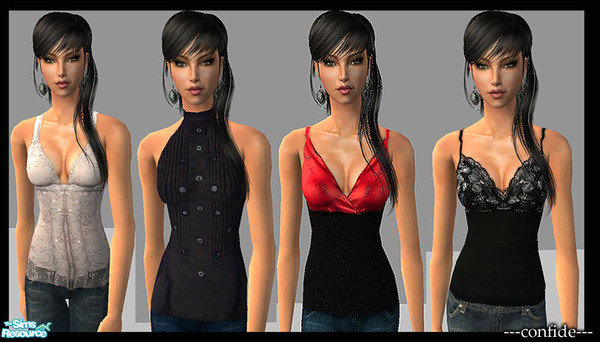 Sims 2 — Belle by confide — Set of 4 recolors of a great mesh made by Forwardmotion. You need to download