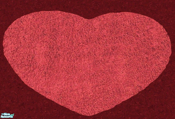 Sims 2 — Romantic Heart Shaped Rug by RhondaBlonda — Alpha edit of the Organically Atomic rug from Pets expansion.