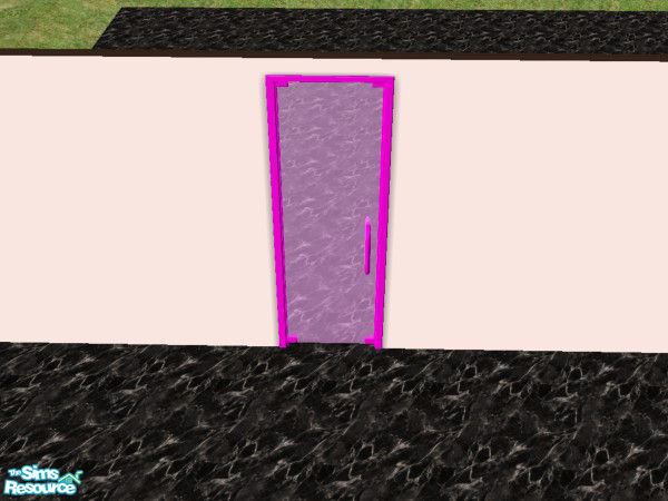 Sims 2 — Multi-Colored Glass Doors - Pink by Irish Pride — The Pink glass doors are the perfect item to give new life to