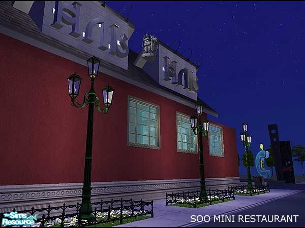 Sims 2 — Soo MINI-RESTAURANT by yuzu01 — Lot-size 1x3 Let's enjoy!