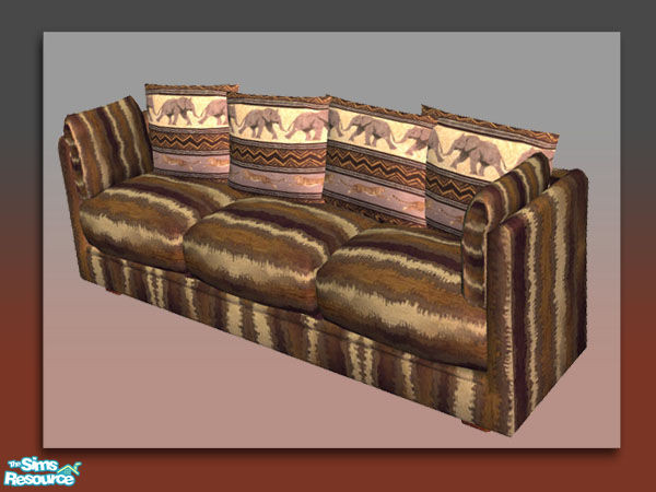 Sims 2 — Flare - Africa - Sofa by Shakeshaft — Part of a recolour of my Flare Room set, with an African theme in varying