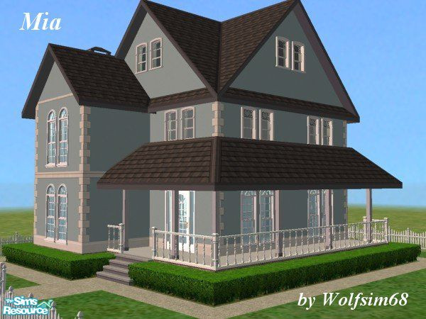 Sims 2 — Mia by Wolfsim68 — This old style home has a has a spacious open plan Living & Dining with a fireplace. A