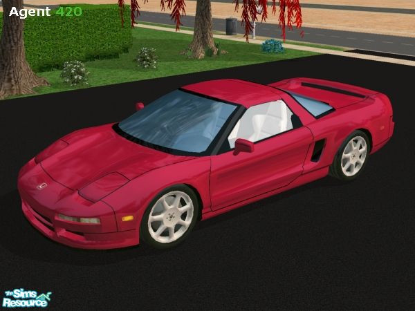 Sims 2 — Pinkish Rose Red Honda NSX Paint Job by Agent420 — A Pinkish Rose Red Honda NSX Paint Job. MESH by