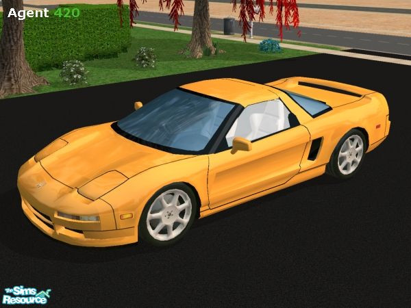 Sims 2 — Racecar Orange Honda NSX Paint Job by Agent420 — A Racecar Orange Honda NSX Paint Job. MESH by Maximum_Spider.