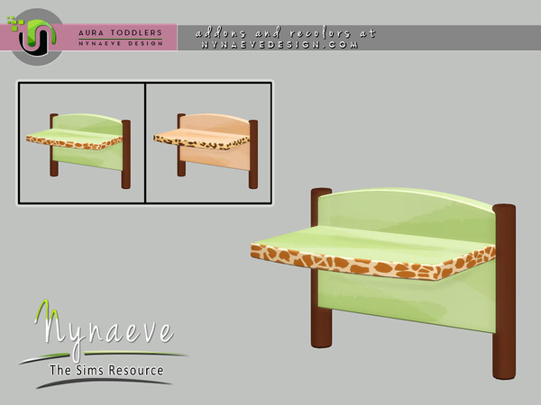 Sims 4 — Aura Toddlers Nightstand by NynaeveDesign — Aura Toddler Room - Nightstand Located in: Surfaces - Accent Tables