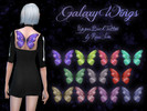 Sims 4 — Galaxy Wings - Butterfly Wings Upper Back Tattoo by RouxSim — Galaxy coloured butterfly wings tattoo for the