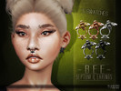 Sims 4 — Bee Earrings & Septum by Blahberry_Pancake — *NEW MESHES* - earrings &amp; accessory categories - 5