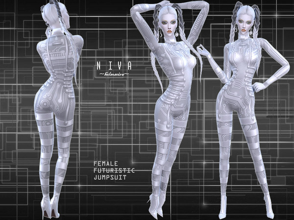 Sims 4 — [FIXED!] NIVA - Jumpsuit by Helsoseira — NIVA female futuristic jumpsuit is available for everyday, formal and