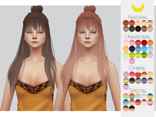 Sims 4 — Hair Retexture 63 - LeahLillith Dusty Cloud by Kalewa-a — -Comes in 50 swatches -Custom Thumbnail -Need's Mesh