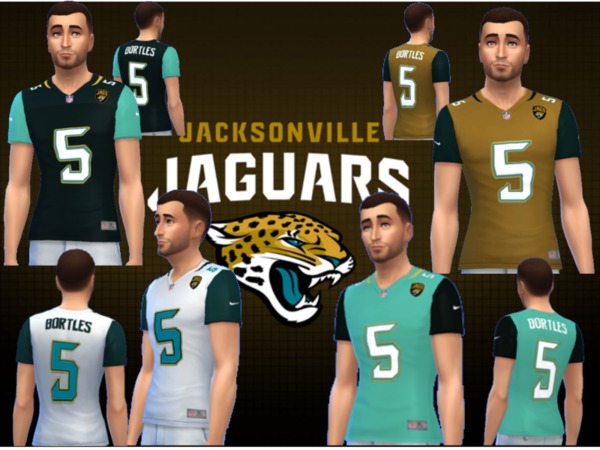 The Sims Resource - Jacksonville Jaguars Jerseys