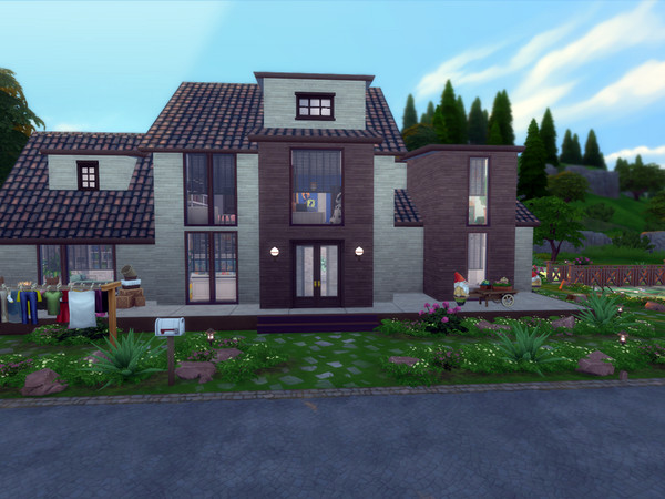 Sims 4 — Charming House by Katinas — This family friendly home has two kids rooms and two bedrooms available with a nice