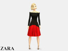 Sims 4 — ZARA Two Tone Pleated Skirt *RECOLOR* - Mesh needed by SimSwisher — ZARA Two Tone Pleated Skirt. Still being