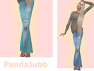 Sims 4 — Ripped Jeans-001 by PandaJubb — These jeans retro chic and perfect for Summer! They come in seven different