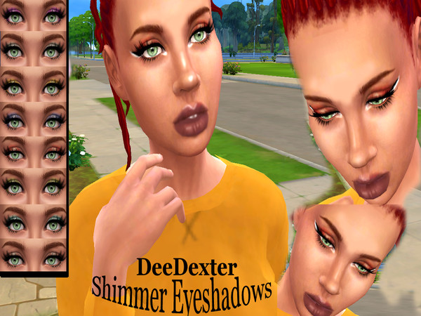Sims 4 — Shimmery Eyeshadows! by deedexter — A set of 8 Shimmery Shadows for your sim peeps!