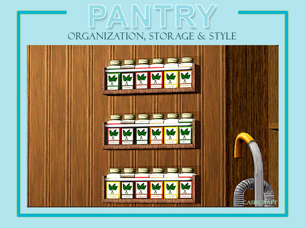 Sims 3 — Pantry Spice Rack by Cashcraft — A selection of quality organic spices and herbs to spice things up! Created by