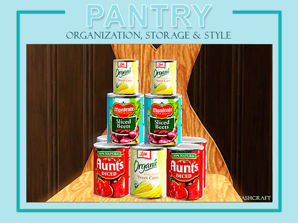 Sims 3 — Pantry Can Goods by Cashcraft — Fresh veggies are better, but can goods will last for years. Created by