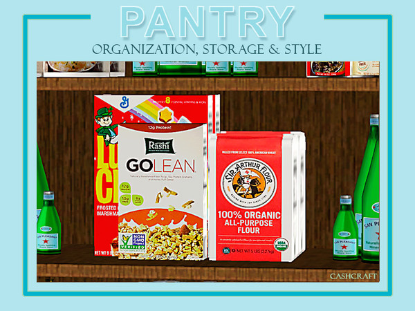 Sims 3 — Pantry Flour and Cereal by Cashcraft — It's a selection of quality breakfast cereals and organic all-purpose