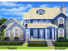Sims 4 — Madeline by Degera — Charming family home featuring three large bedrooms, two full bathrooms and one half