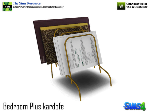 Sims 4 — kardofe_Bedroom Plus_Portfolios by kardofe — Metallic document holder 