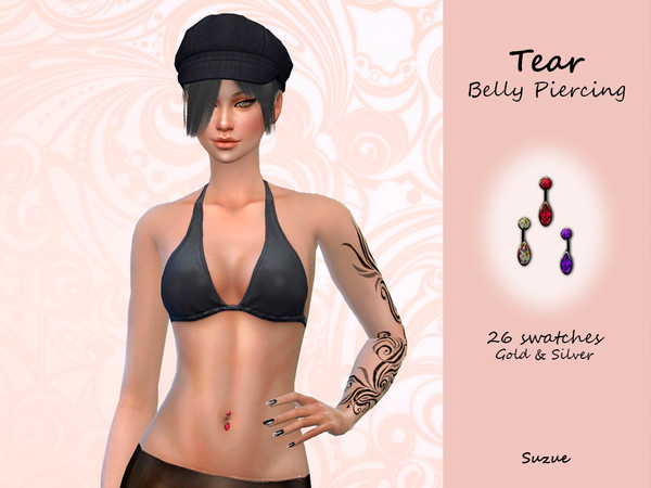 Suzue Tear Belly Piercing