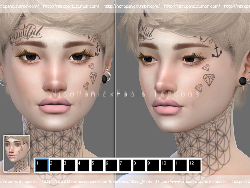 The Sims Resource  Oblivion Face Tattoo N04
