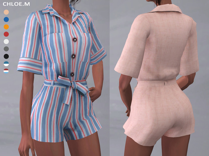 The Sims Resource Short Sleeved Jumpsuits