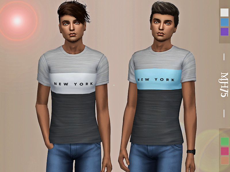 The Sims Resource - S4 New York Tees
