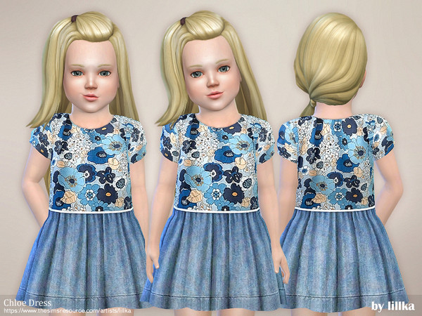 Sims 4 — Chloe Dress [NEEDS TODDLER STUFF] by lillka — Chloe Dress New item / one style YOU NEED Toddler Stuff
