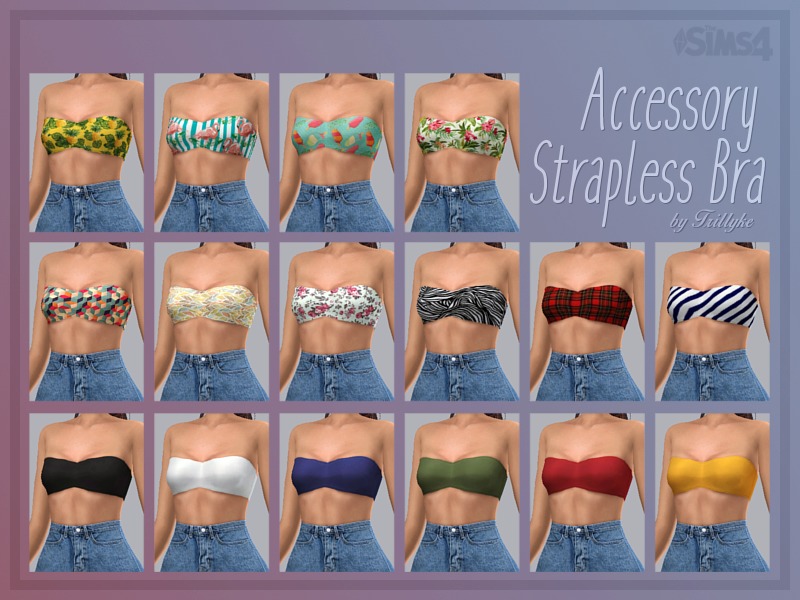 The Sims Resource - Trillyke - Accessory Strapless Bra.