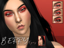 Sims 4 — Berry Eye - Eyeshadow by renziruma — Red eye makeup look that work with any skintone. Custom thumbnail