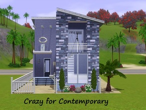 Sims 3 — Crazy for Contemporary by Jujubee77 — One bedroom, one bathroom with a nice nautical touch.
