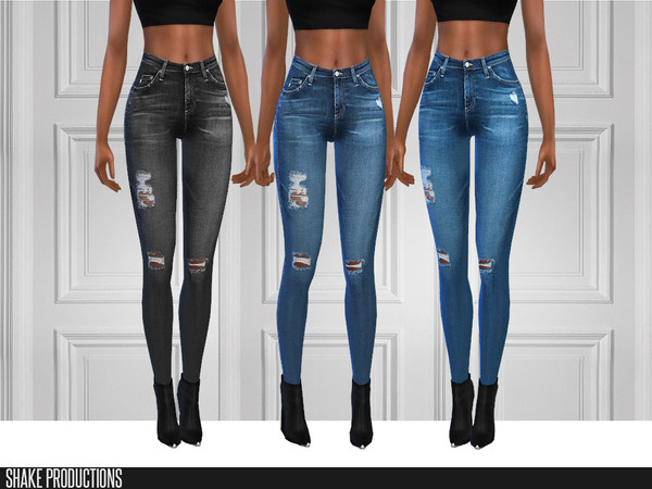Sims 4 — ShakeProductions 123-1 by ShakeProductions — Skinny Jeans 5 Colors High waisted