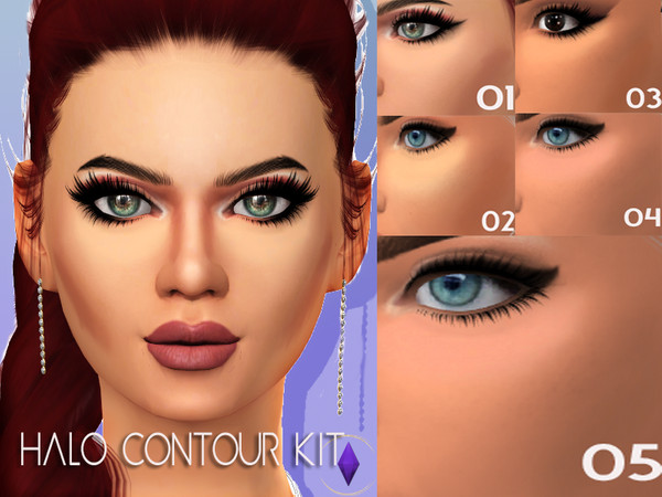 Sims 4 — Halo Contour Kit by AshleyCharmed12 — The Halo Contour Kit consists of two components: Under Eye and Nose