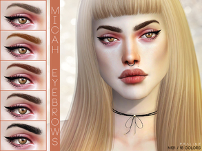 Sims 4 — Micah Eyebrows N131 by Pralinesims — Eyebrows in 18 colors. They're a thinner version of my Gria Eyebrows.