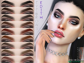 Sims 4 — Edith Eyebrows N133 by Pralinesims — Eyebrows in 36 colors.