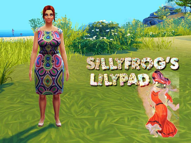 Sims 4 The Sims Resource | Patterned Dress by TSR Creator