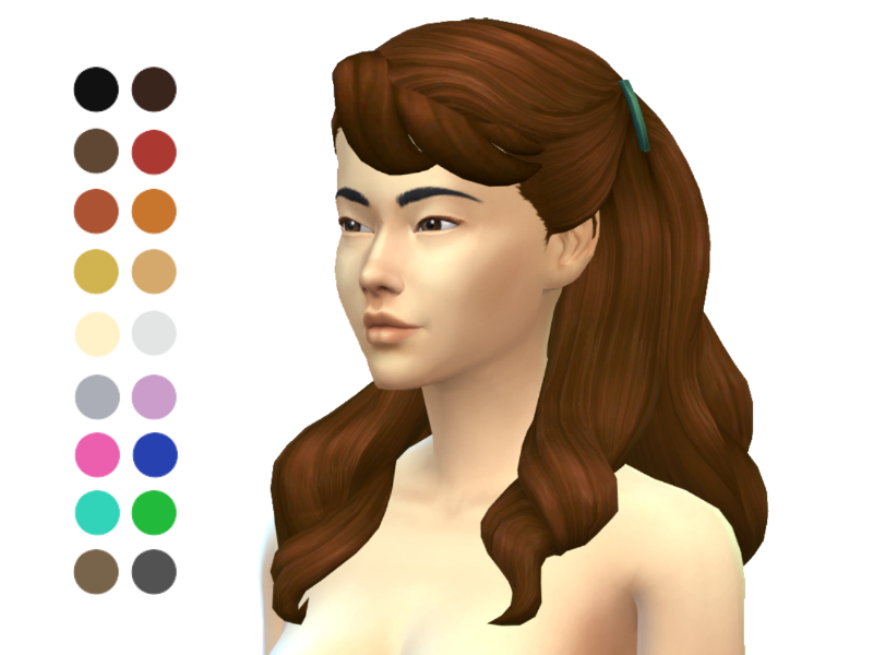 The Sims Resource - Thick Wavy Hair