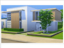 Sims 4 — On The Straight Street No.2 (noCC) by Simmerka — This is a project of a contemporary european style house with a