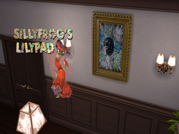 Sims 4 — Pretty Lady Portrait by ebelsteph — Painting of pretty lady holding a butterfly.