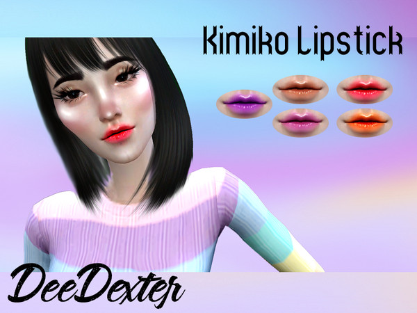 Sims 4 — Cute and Glossy Lipsticks! by deedexter — 5 new glossy and cute lipsticks! 