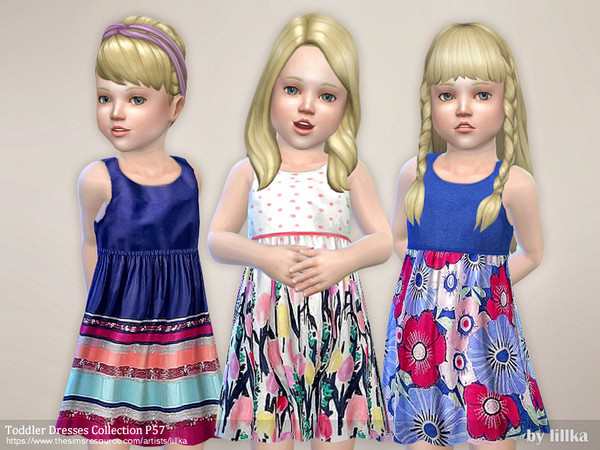 Sims 4 — Toddler Dresses Collection P57  [NEEDS TODDLER STUFF] by lillka — Toddler Dresses Collection P57 New item / 3