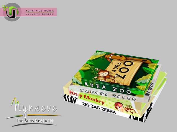 Sims 3 — Aura Kids Books V2 by NynaeveDesign — Aura Play Room Decor - Books V2 Located in: Kids - Miscellaneous Decor -